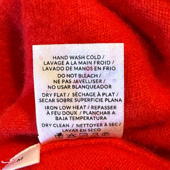 NAADAM Cashmere Sweater Sz M Red The Original Crewneck Ribbed Detail Minimalist - Picture 11 of 12
